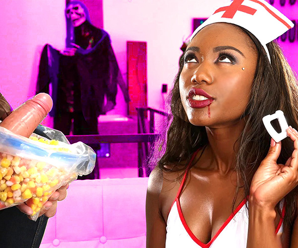 Black porn video - Dirty Sex On Halloween!